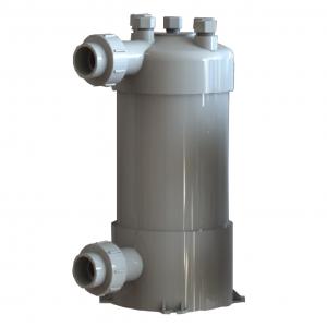 China Titanium Tube PVC Shell Heat Exchanger for Swimming Pool Heat Pump Aquarium Tube Heat Exchanger supplier