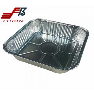 China 1400ml Square Foil Trays Fubin Aluminum Foil Cooking Pans supplier