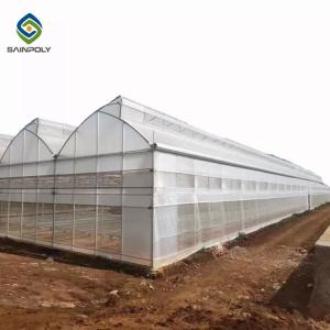 Gutter Height 2-6m Gothic Arch Greenhouse , Shade Net Greenhouse For Ecological Restaurant