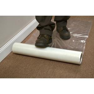 China 91.44cm 0.065mm Floor Temporary Protective Carpet Shield Self Adhesive Film Masking Cover supplier