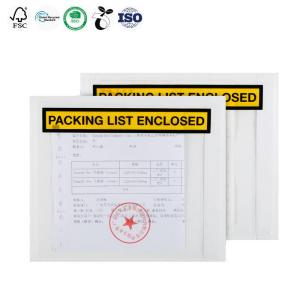 Lista de embalaje adhesivo Envase Etiqueta de envío transparente Bolso para envío postal y expreso