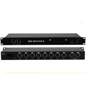 China Black 8 Way Dmx512 Light Controller For Professional Lightings 90v-240v supplier