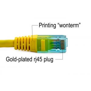China 4 Pair UTP Cat5E Ethernet Patch Cable Solid Bare Copper 3FT 5FT 10FT Yellow supplier