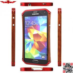 Hot Selling Aluminum+Wood Bumper For Samsung Galaxy S5 Multi Color 100% Perfect Fit