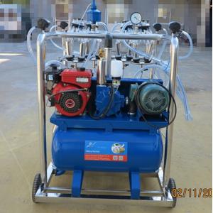 China Stainless Steel 4 Bucket Milking Machine With 1440 r / Min Motor Speed supplier