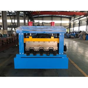 China 0.8 - 1.2mm Thickness floor decking forming machine Chain Drive supplier