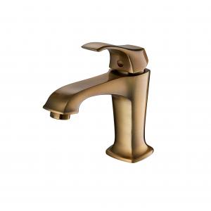 OEM Antique Brass Single Hole Bathroom Faucet Hand Washing Basin Tap