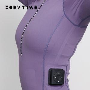China EMS system Womens Fitness Clothing  Nylon Purple Custom Sportswear Shirts supplier