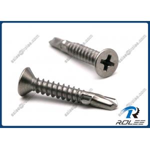 China Stainless Steel 410 Philips Flat Head Self-drilling Screw with Wings, Metal to Wood supplier