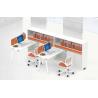 Full set T shape 2 person office workstation wooden top and steel leg combinatio