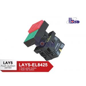 China 660V Square Illuminated Push Button Switch Red Green LEC60947-5-1 Standard supplier