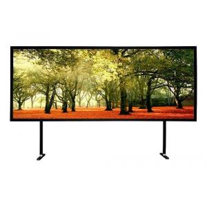 China Black Powder Coated Fixed Frame Projector Screen 10 / 15 Cm Frame Size supplier