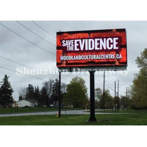 P10 Outdoor Advertising LED Billboard , LED Video Display IP65 With Steel Cabinet