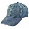 China Navy Jean Cotton Sport Unisex Baseball Caps 100% Washed Cotton Metal Ring Closure wholesale