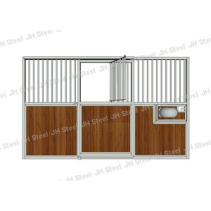 Hot Dip Galvanized Horse Stall Panels With Sliding Door And Feeder Door