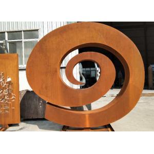 China Outdoor Metal Garden Corten Steel Sculpture Rusty Naturally Spiral Design supplier