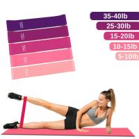 China Body Exercise Fitness Rubber Bands Custom Printed Workout Elastic Resistance Bands on sale