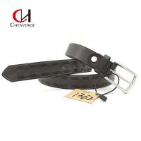 China CHENVERGE Black Men's Genuine Leather Braided Belt Practical Wear Resistant on sale