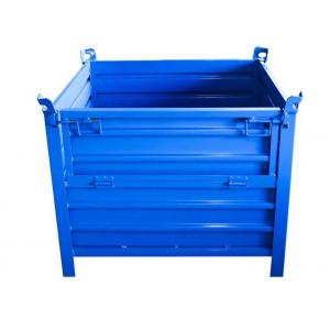 Rigid Corrugated Steel Containers Bins With Half Drop Gate 1T Load