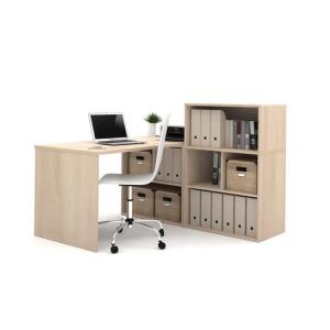 L Shape Home Office Desk Wooden MDF MFC Customized Color With Cabinet