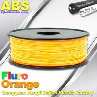 China Eco Friendly ABS 3D Printer Filament 1.75mm Fluro Orange 3D Printing Filament on sale