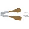 100% Bamboo Material Natural Color Food Safe Handle Wooden Bamboo Cutlery Set