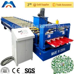 China Corrugated Sheet Metal Roofing Roll Forming Machine Computer Control supplier