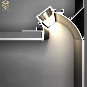 China Embedded Corner Profile Light Aluminum Strip Light Channels for Drywall Lighting supplier