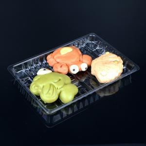 China FDA Clear Rectangle 24*16.5*3cm Plastic PET Tray supplier