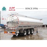 China Light Weight Aluminum 45000 Liters Fuel Tanker Trailer With Bottom Loading on sale