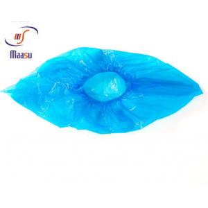 China 2.5g Disposable Waterproof Shoe Covers PE CPE Shoe Cover Blue supplier