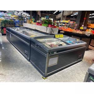 China Glass Door Combined Supermarket Island Freezer / Display Freezer Automatic Defrost supplier