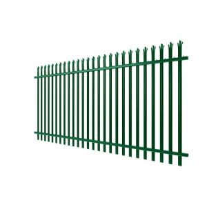 China Green PVC Coated Palisade Fence  / Euro Fence For Colleges And Universities supplier