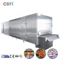 China PLC IQF Tunnel Freezer Freezing Machine For Fruits Vegetables Chicken Fish Shrimp Pasta Poultry on sale
