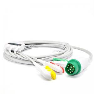 China siemens 3 Lead Ecg Cables with leadwire For Snap / Clip 10 Pin TPU supplier