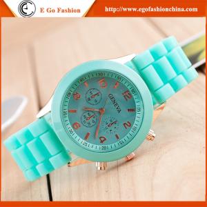 Candy Color Rose Gold Silicone Watch Geneva Watches Jelly Watch OEM Kids Watch Unisex New