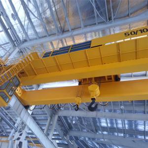 China Heavy Duty 65 Tons Double Girder Overhead Cranes Cabin Control For Steel Factory supplier
