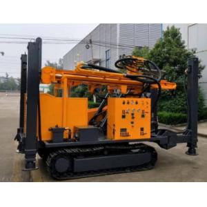 Water Borehole Diesel Engine Crawler Mounted Drill Rig 260 Meters Deep Blasting