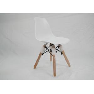 China Modern Dining ODM White Plastic Chair With Wooden Legs supplier