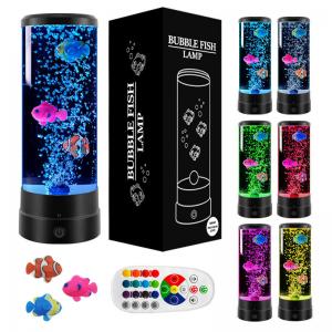 RoHs Usb LED Jellyfish Lamp 12 Inch Cylindrical Bubble Fish Lamp 7 Color