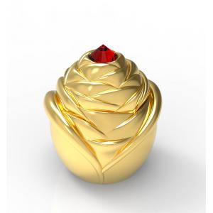 ISO9001 Floral Zinc Alloy Glass Perfume Bottle Cover