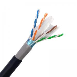 China 1000ft/305m Solid Bare Copper Double Shielded Cat 6A SFTP/SF/UTP Ethernet Network LAN Cable supplier