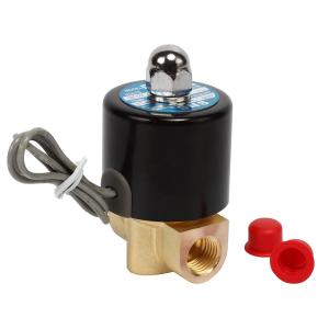 Electric solenoid valve made of plastic and brass material normally closed for water and air and diesel