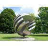 China Large Garden Ball Outdoor Metal Sculpture Stainless Steel Sculpture for sale