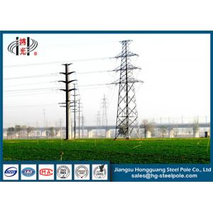 Flange Connected 12m  Metal Utility Poles With Q235 Minmum Yield Strength Material