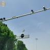 Q235 Galvanized CCTV Outdoor Security Camera Pole Double Brackets