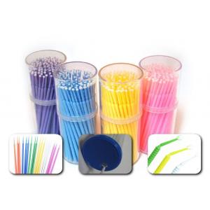 Aplicador dental da escova das fontes dentais descartáveis plásticas micro para entre os dentes