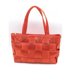 China Orange Webbing Travel Nylon Tote Bags Multi Function Big Volume 210D Lining wholesale