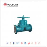 China PTFE Flanged Diaphragm Valve , Industrial Diaphragm Valve For Petrochemical on sale