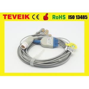 China Medical Manufacturer HP One Piece Round 12pin 5leads ECG Cable For HP Patient Monitor supplier